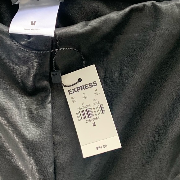 EXPRESS leather leggings, never worn! - Picture 3 of 4